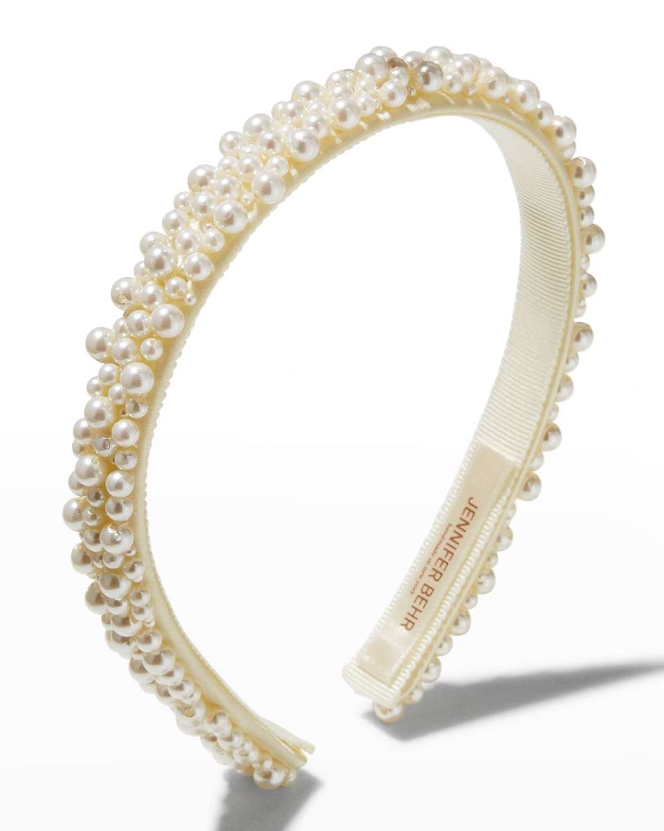 Bria Allover Pearly Satin Headband